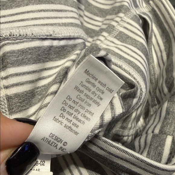Athleta size small capri leggings striped, white activewear workout - Picture 8 of 10